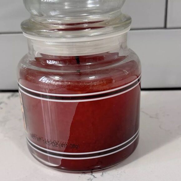 Vtg YANKEE CANDLE BLACK BAND WHITE LABEL HOUSEWARMER CANDLE Cinnamon Stick 14.5 - Picture 10 of 16